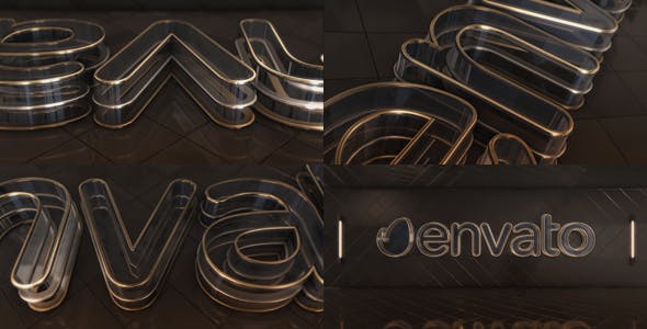 Elegant Glass and Gold Logo Reveal - Videohive Download 21464653