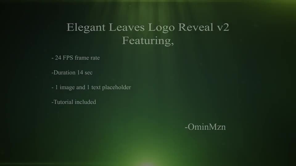 Elegant Leaves Logo Reveal V2 Videohive 18142899 After Effects Image 2