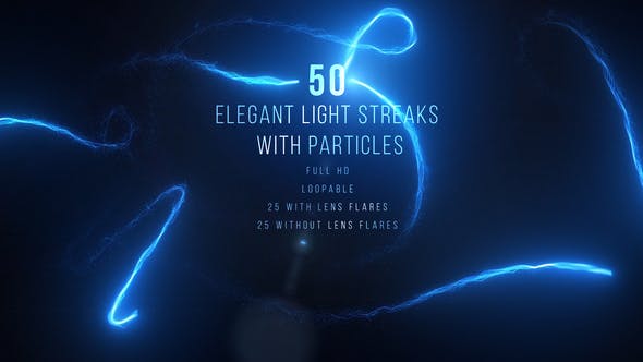 Elegant Light Streaks With Particles - Videohive 21838837 Download