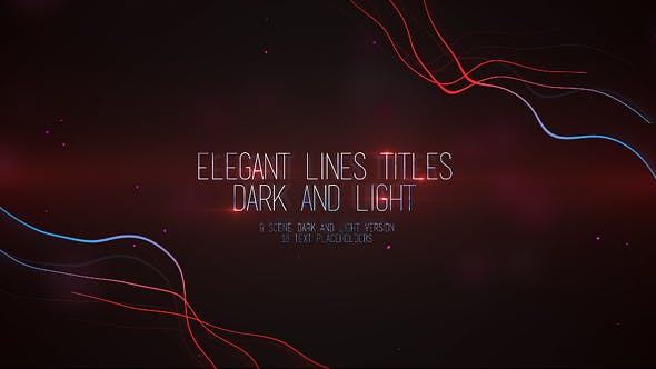 Elegant Lines Titles: Dark and Light - 16386628 Download Videohive