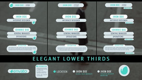 Elegant Lower Thirds - 15008473 Videohive Download