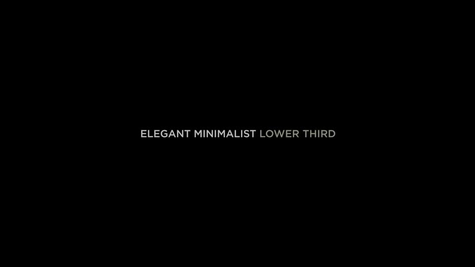 Elegant Minimalist Lower Third - Download Videohive 8390366