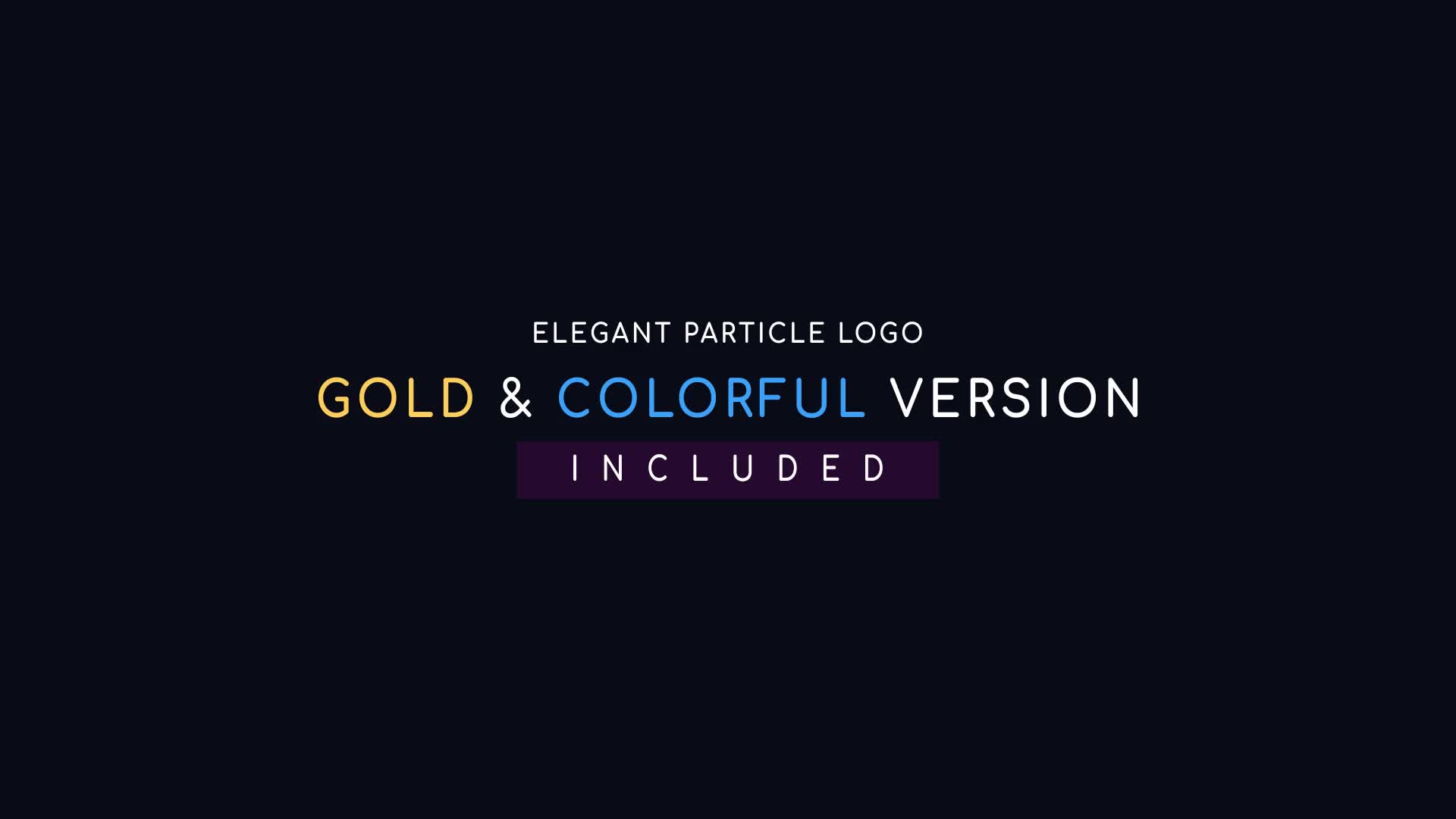 Elegant Particle Logo Videohive 22839895 After Effects Image 1