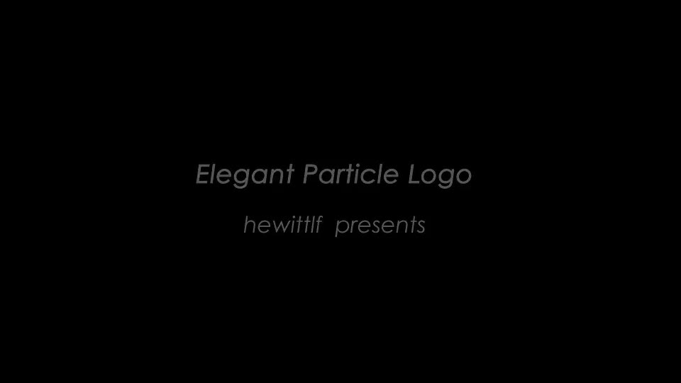 Elegant Particle Logo - Download Videohive 12325284