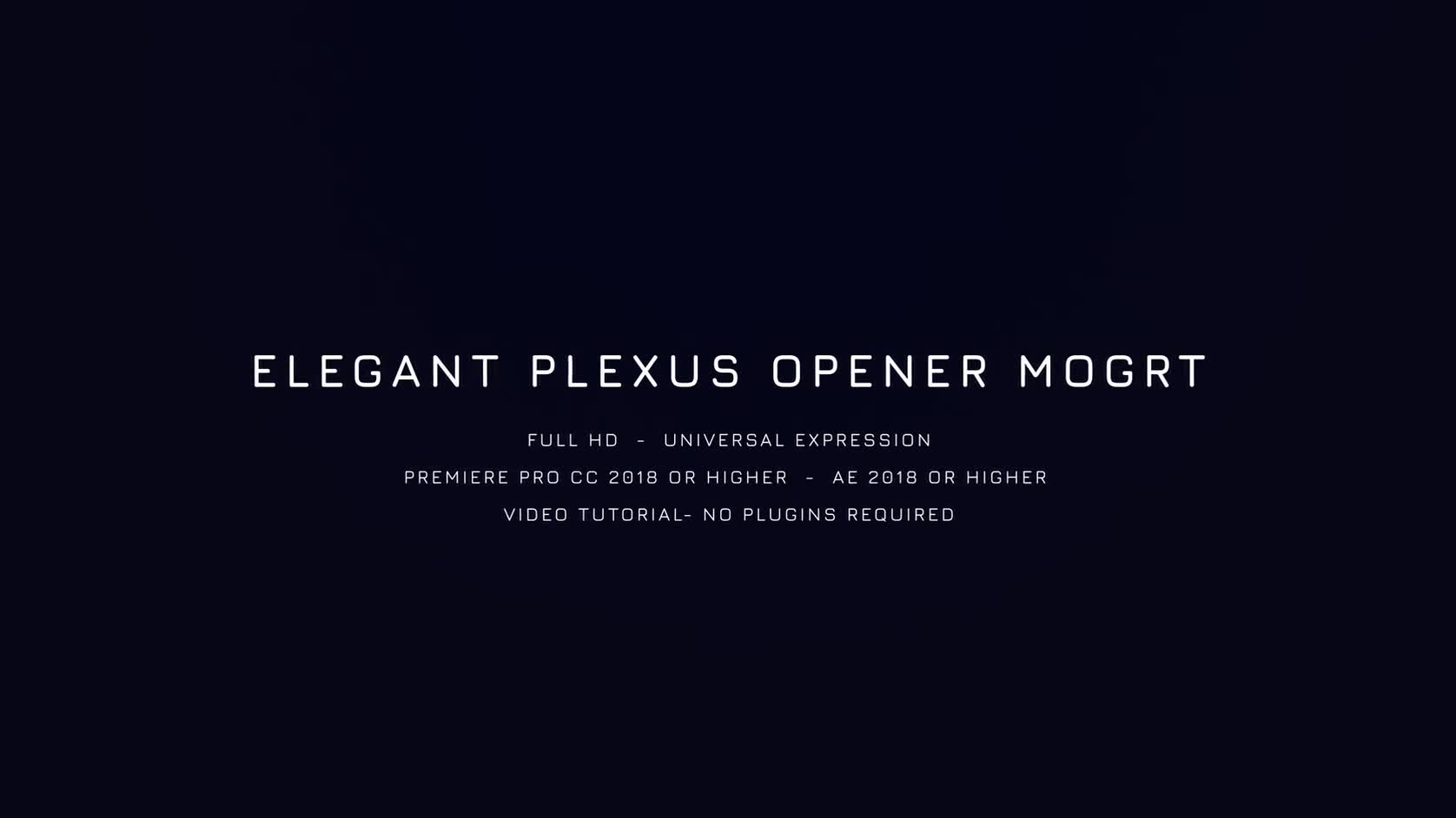 Elegant Plexus Opener Mogrt Videohive 22688168 Premiere Pro Image 1