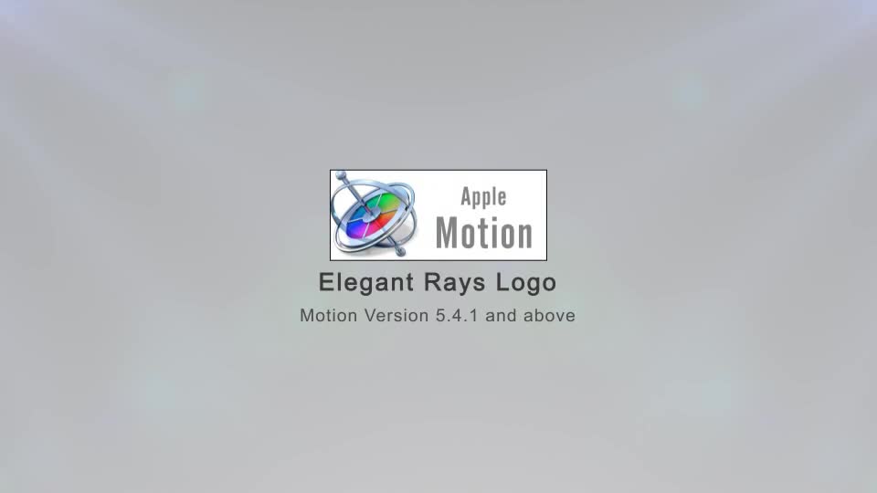 Elegant Rays Logo Apple Motion - Download Videohive 22701481