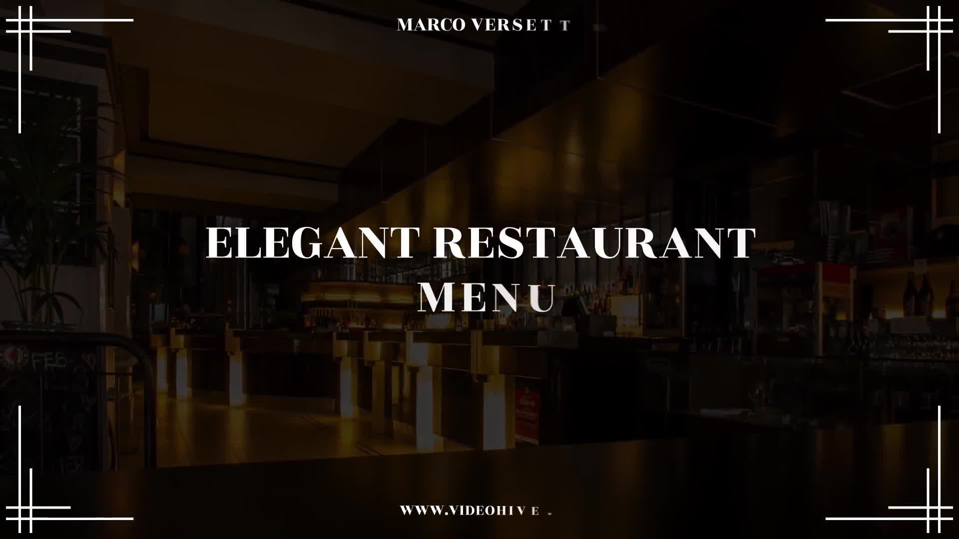 Elegant Restaurant Menu Videohive 38857192 After Effects Image 1