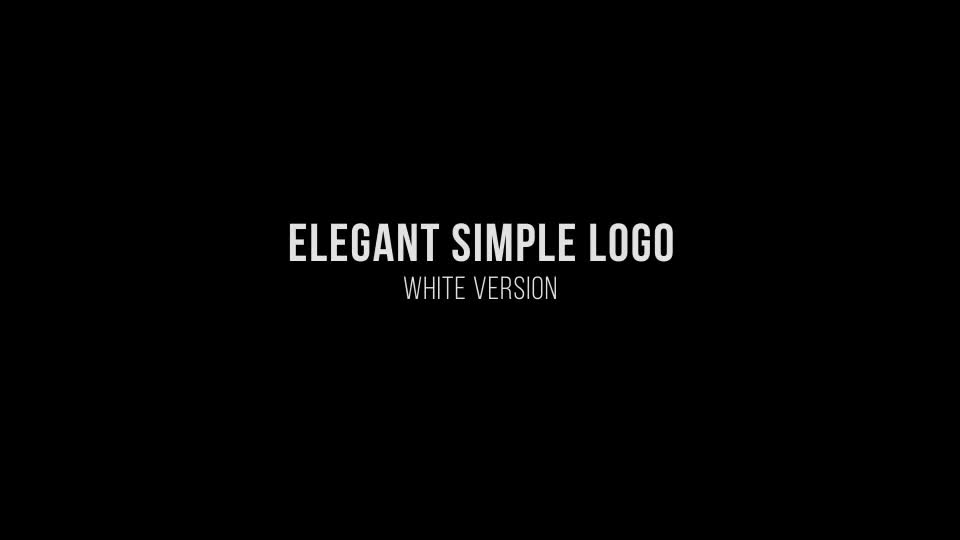 Elegant Simple Logo Videohive 9276367 After Effects Image 1