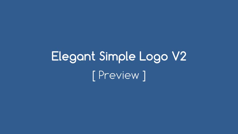 Elegant Simple Logo V2 Videohive 10788561 After Effects Image 1