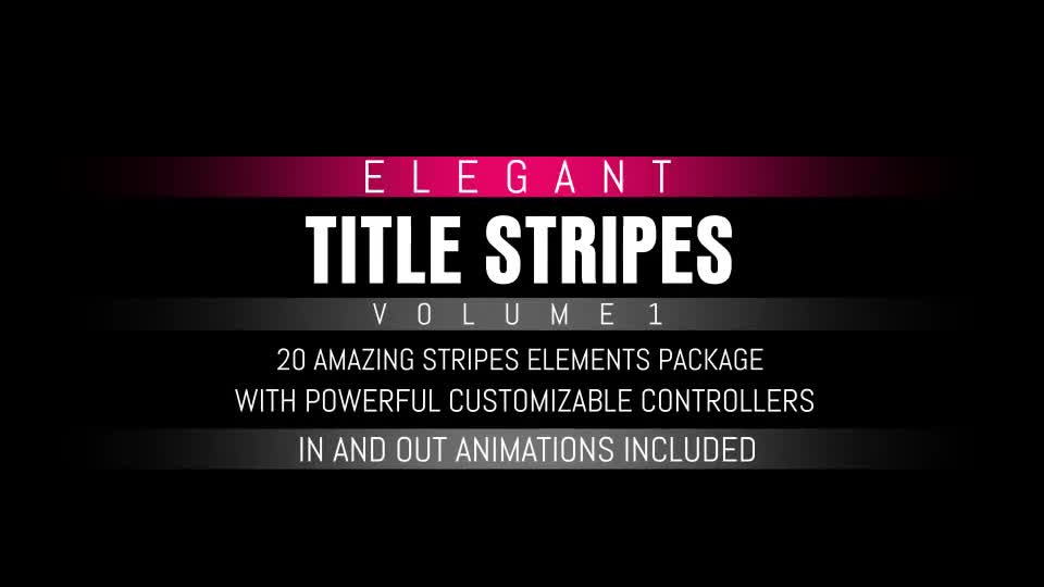Elegant Title Stripes Vol 01 Videohive 8516424 After Effects Image 1