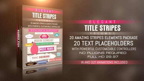 Elegant Title Stripes Vol 01 - 8516424 Download Videohive