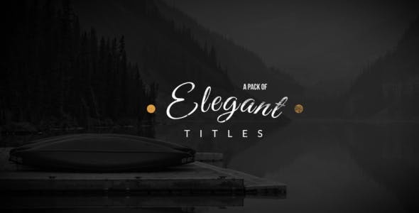 Elegant Titles Collection - Download 20473738 Videohive