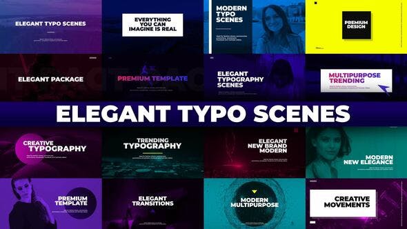 Elegant Typo Scenes - Videohive Download 32015101