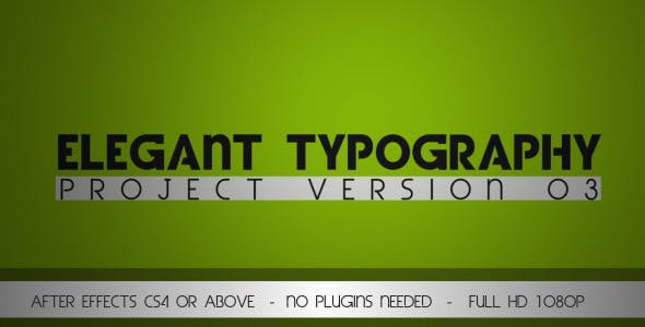 Elegant Typography V3 - 3068048 Download Videohive