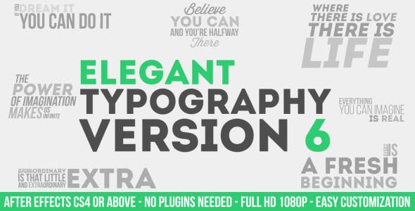 Elegant Typography V6 - Videohive Download 9008689