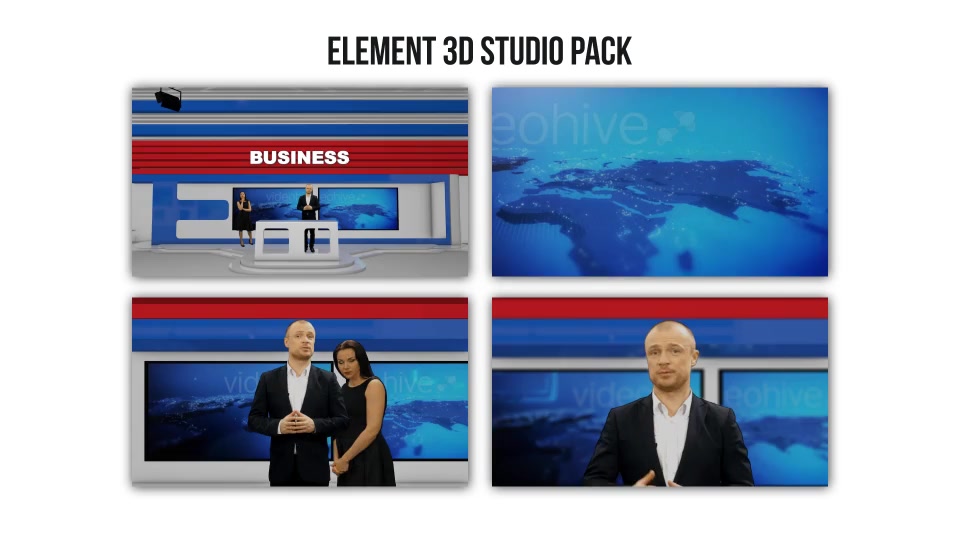 Element 3D Broadcast Studio Pack Videohive 22944145 After Effects Image 10