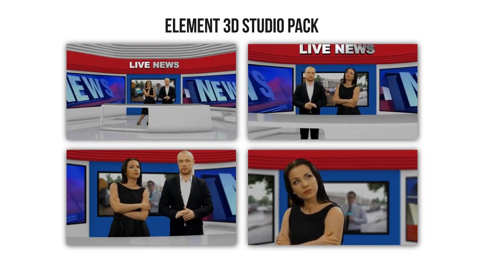 Element 3D Broadcast Studio Pack Videohive 22944145 After Effects Image 11
