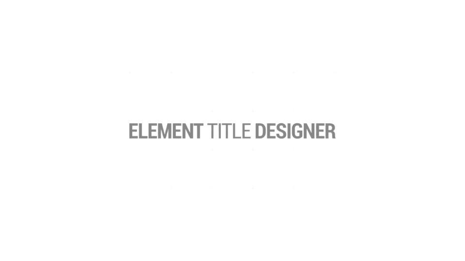 Element Title Designer - Download Videohive 19958574