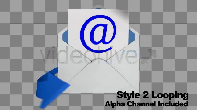 Email Envelope Opening Loop 2 Styles With Alpha - Download Videohive 2561579