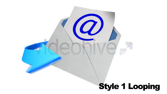 Email Envelope Opening Loop 2 Styles With Alpha - Download Videohive 2561579