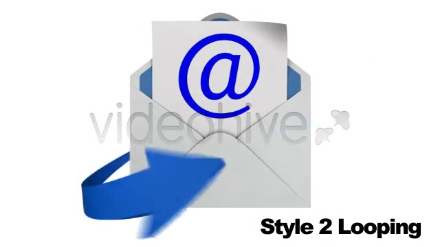 Email Envelope Opening Loop 2 Styles With Alpha - Download Videohive 2561579