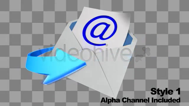 Email Envelope Opening Loop 2 Styles With Alpha - Download Videohive 2561579