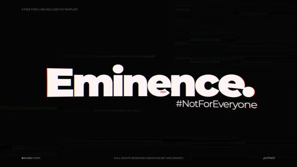 Eminence | Glitch Logo - 24990819 Download Videohive