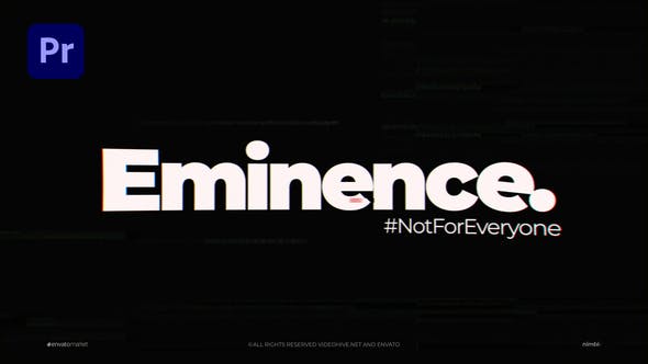 Eminence | Glitch Logo for Premiere Pro - 33477676 Videohive Download