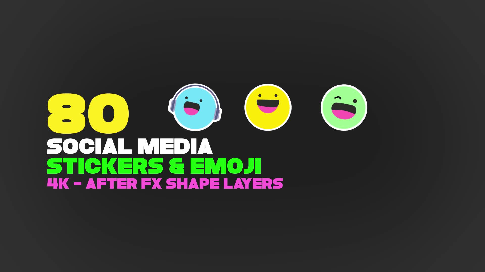 Emoji And Social Media Stickers 4K Pack Videohive 36353407 After Effects Image 1