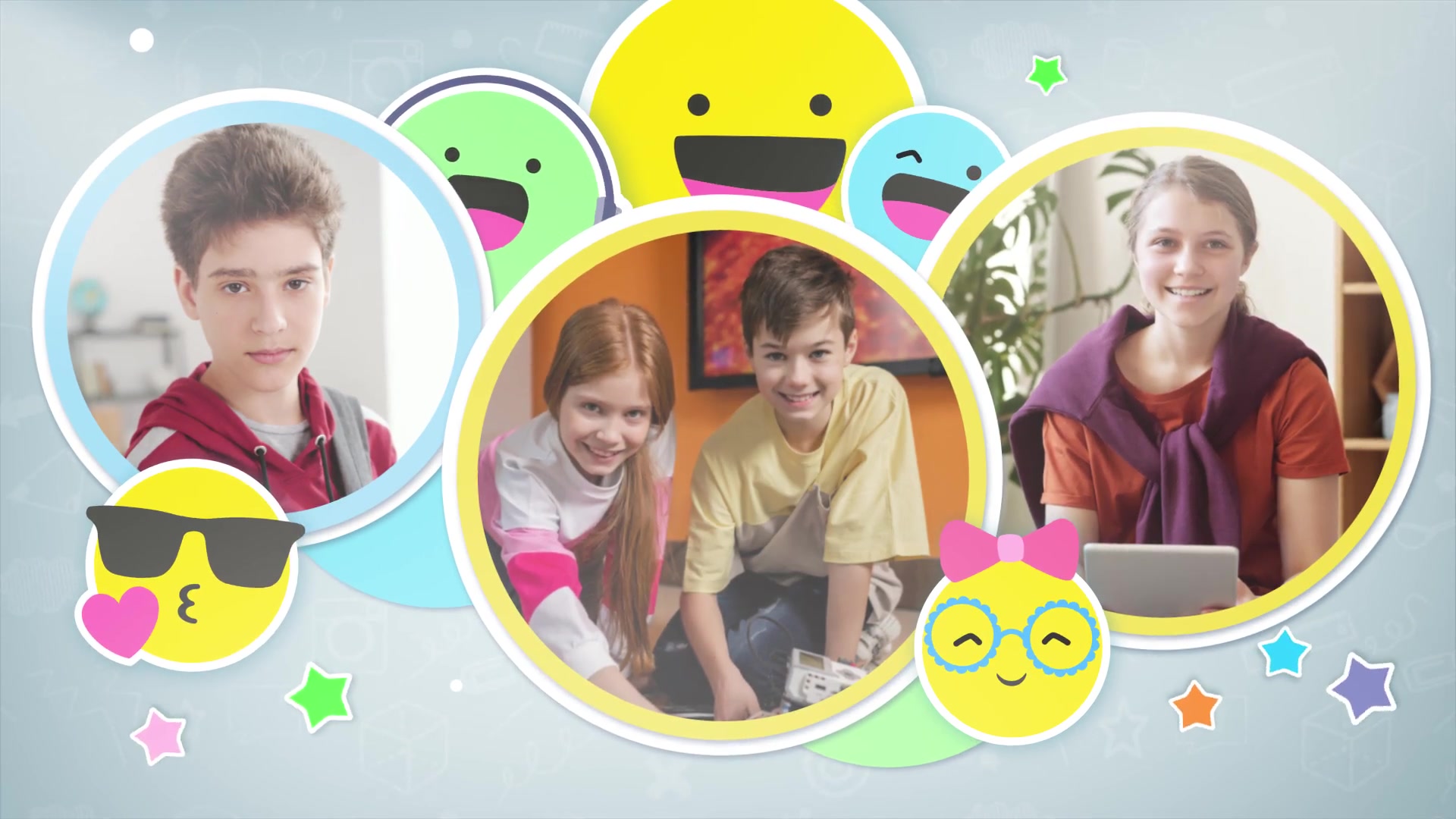 Emoji Kids And Teens Intro Opener 4K Videohive 36509557 After Effects Image 7