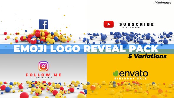 Emoji Logo Reveal Pack - 28202745 Download Videohive