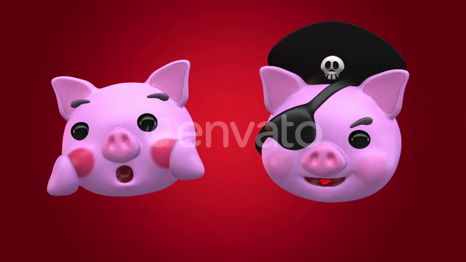 Emoji v2 Pig Animation Kit Videohive 23234022 After Effects Image 8