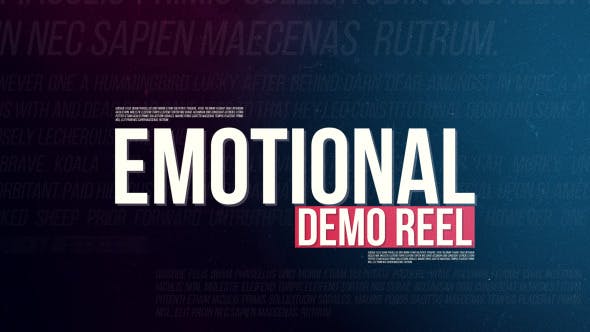 Emotional Demo Reel - Videohive 12069819 Download