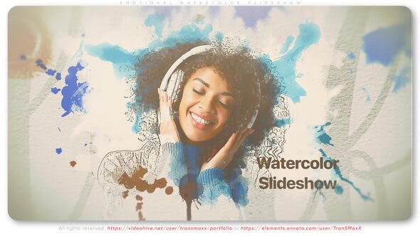 Emotional Watercolor Slideshow - Videohive Download 39209456