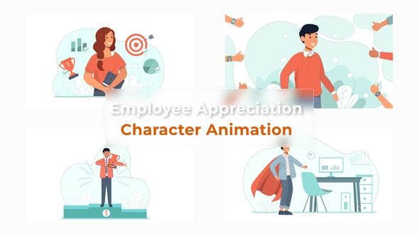 Employee Appreciation Character Animation Scene Pack - 37070993 Videohive Download