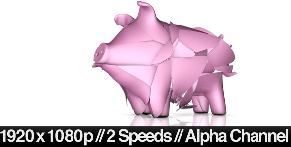 Empty Piggy Bank Breaking Normal & Slow Motion - Download Videohive 3162261