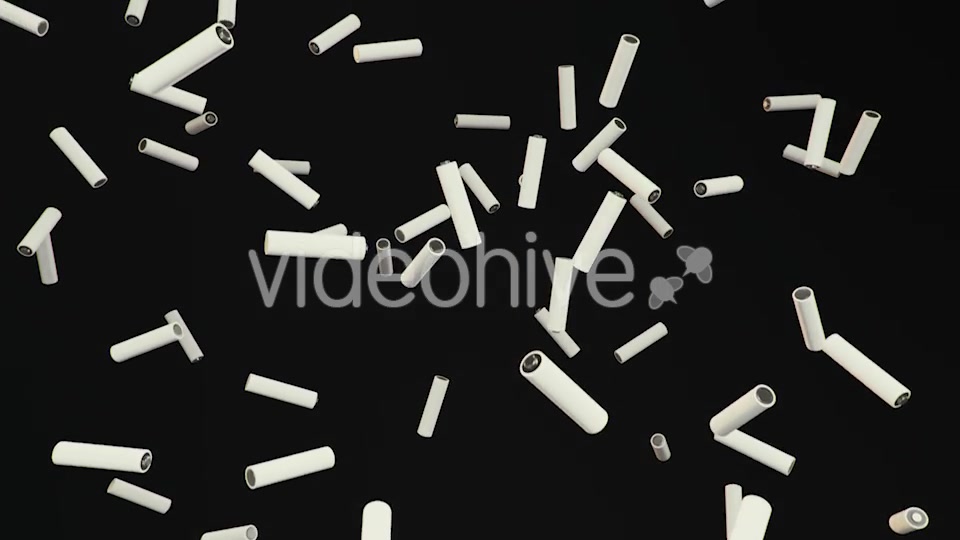 Endless Rain of AAA Batteries on a Dark Background - Download Videohive 20299337