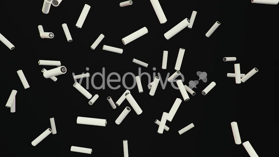 Endless Rain of AAA Batteries on a Dark Background - Download Videohive 20299337