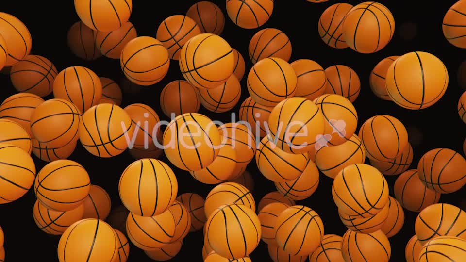 Endless Rain of Basketballs on a Dark Background - Download Videohive 20299426