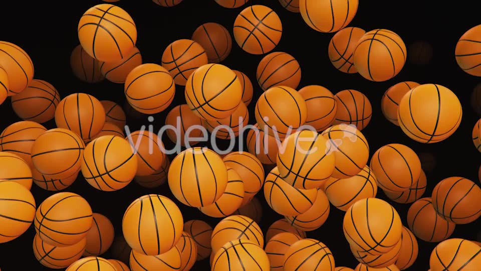 Endless Rain of Basketballs on a Dark Background - Download Videohive 20299426