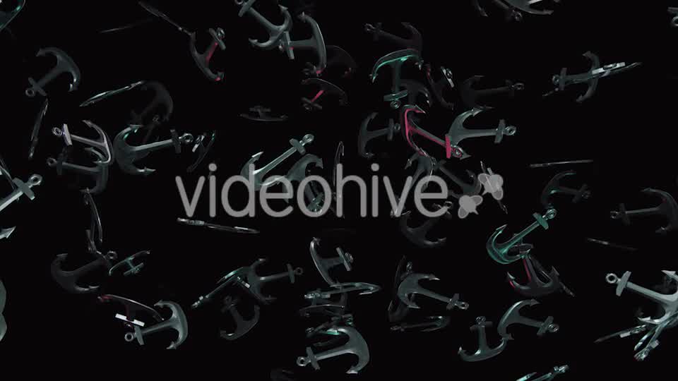 Endless Rain of Shiny Anchors on a Dark Background - Download Videohive 20299354