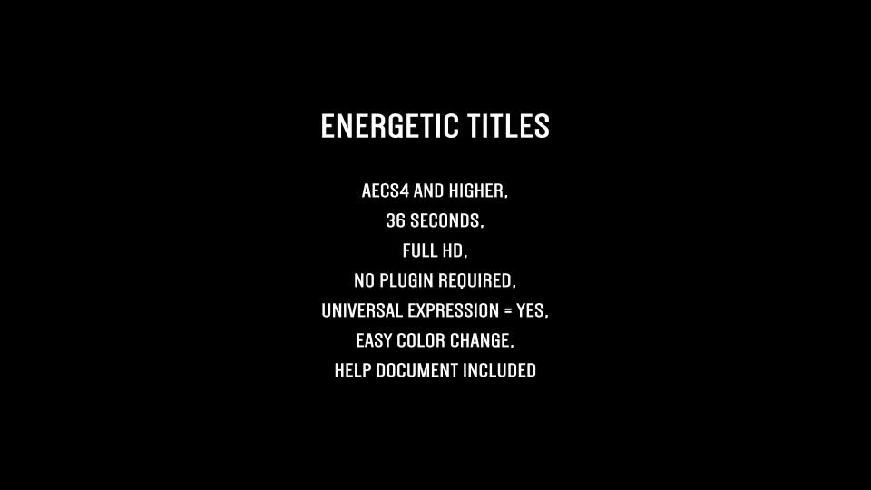 Energetic Titles - Download Videohive 13510232
