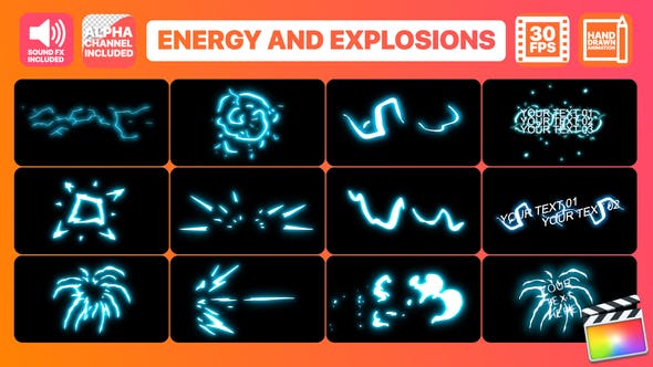 Energy And Explosion Elements | Final Cut Pro - Videohive Download 24218065