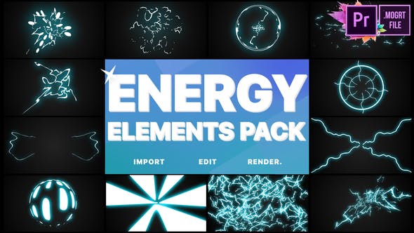 Energy Elements Pack | Premiere Pro MOGRT - Download 24523314 Videohive