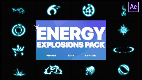 energy explosion elements after effects download