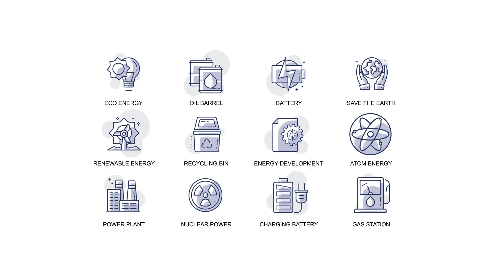 Energy & Power Animation Icons 32812300 Videohive Download Direct After  Effects