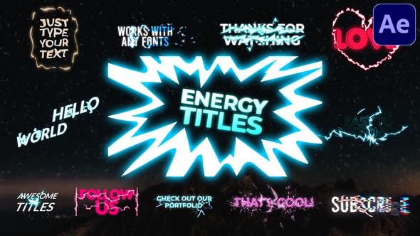 Energy Titles Pack | After Effects - Videohive 30128033 Download