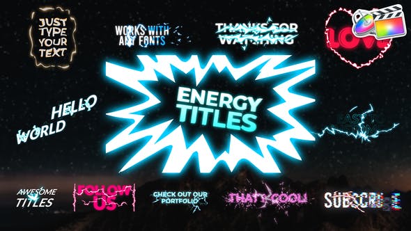 Energy Titles Pack | FCPX - 30943820 Download Videohive
