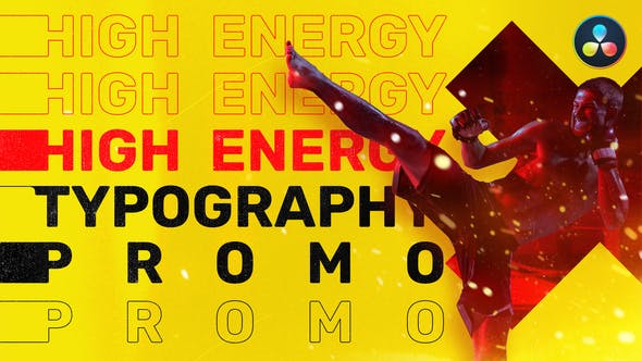 Energy Typography Promo | For DaVinci Resolve - Videohive 34987014 Download