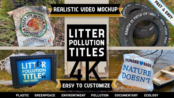 Environment Litter Pollution Titles Intro - Download 26709460 Videohive